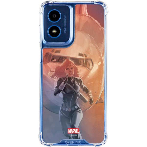Marvel Black Widow Running Moto G 5G (2024) Clear Case