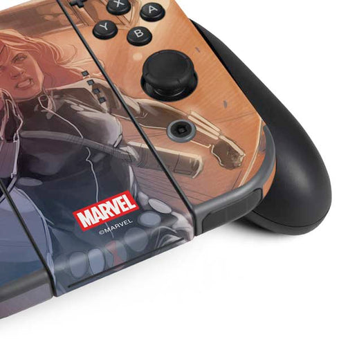 Marvel Black Widow Running Nintendo Switch (2017-2021) Joy-Con Controller Skin