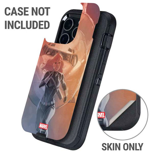 Marvel Black Widow Running Otterbox Defender iPhone Skin