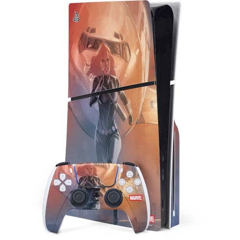 Marvel Black Widow Running PlayStation PS5 Skins
