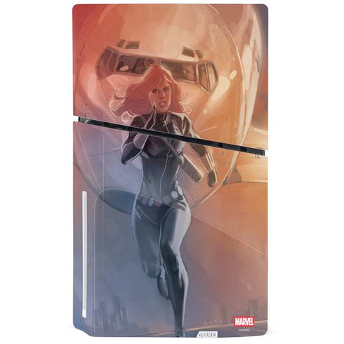Marvel Black Widow Running PS5 Slim Disk Bundle Skin