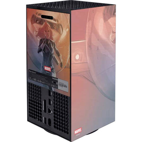 Marvel Black Widow Running Xbox Series X Console Skin
