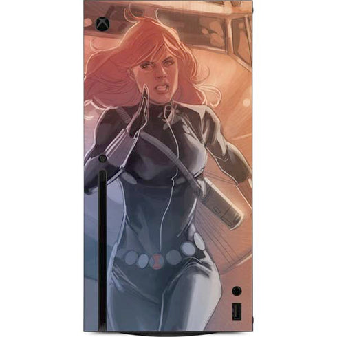 Marvel Black Widow Running Xbox Series X Console Skin