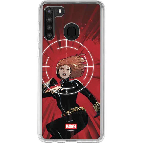 Marvel Black Widow Widowmaker Galaxy A21 Clear Case