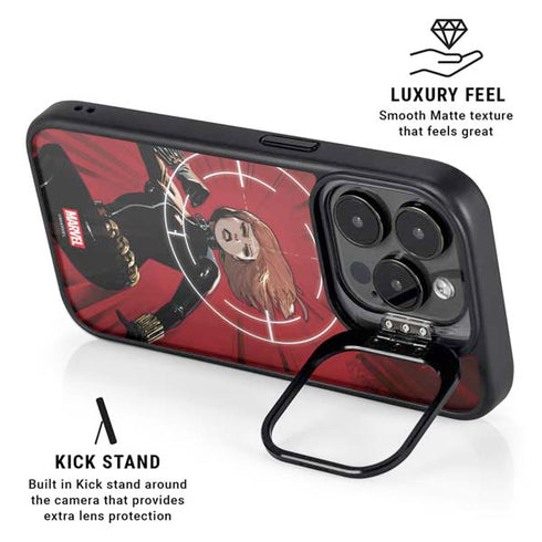 Marvel Black Widow Widowmaker iPhone 15 Pro Max Kickstand Case