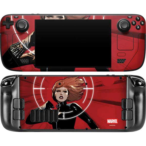 Marvel Black Widow Widowmaker Steam Deck Handheld Gaming Computer OLED Skin