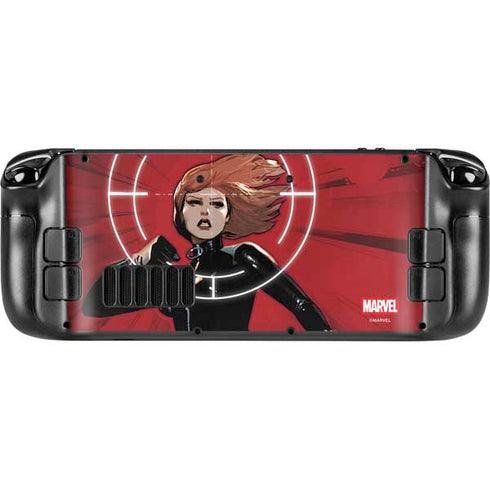 Marvel Black Widow Widowmaker Steam Deck Handheld Gaming Computer OLED Skin