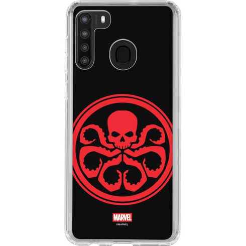 Marvel Captain America Hydra Symbol Galaxy A21 Clear Case