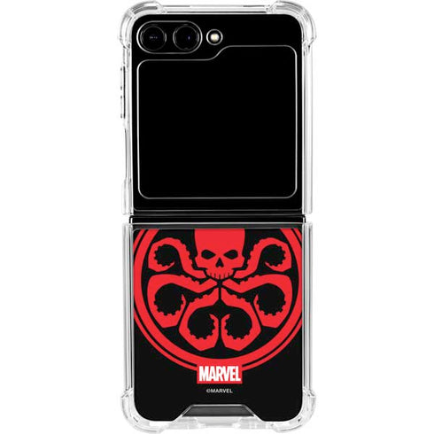 Marvel Captain America Hydra Symbol Galaxy Z Flip5 5G Clear Case