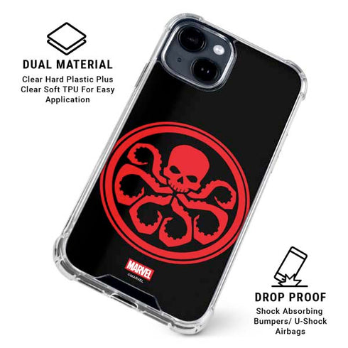 Marvel Captain America Hydra Symbol iPhone 14 Plus Clear Case