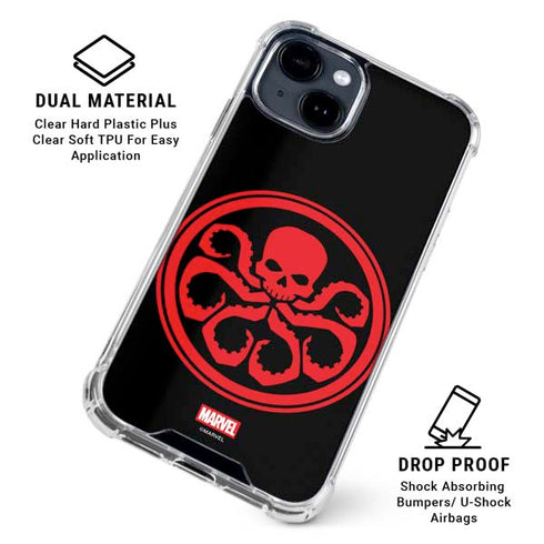 Marvel Captain America Hydra Symbol iPhone 15 Clear Case