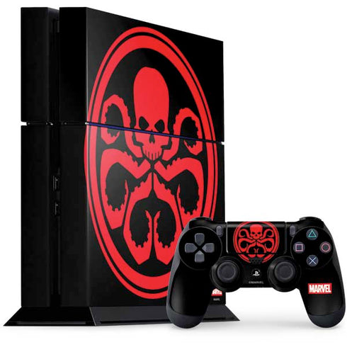 Marvel Captain America Hydra Symbol PS4 Console and Controller Bundle Skin