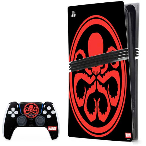 Marvel Captain America Hydra Symbol PS5 Pro Bundle Skin