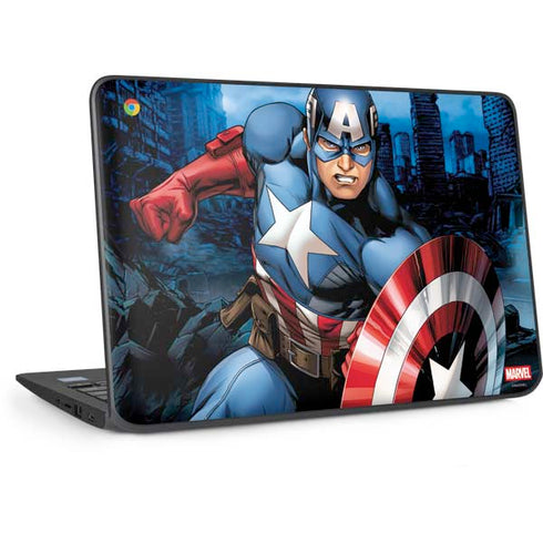 Marvel Captain America Portrait HP Chromebook Skin