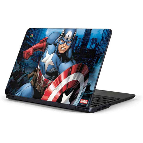Marvel Captain America Portrait Samsung Chromebook Skin