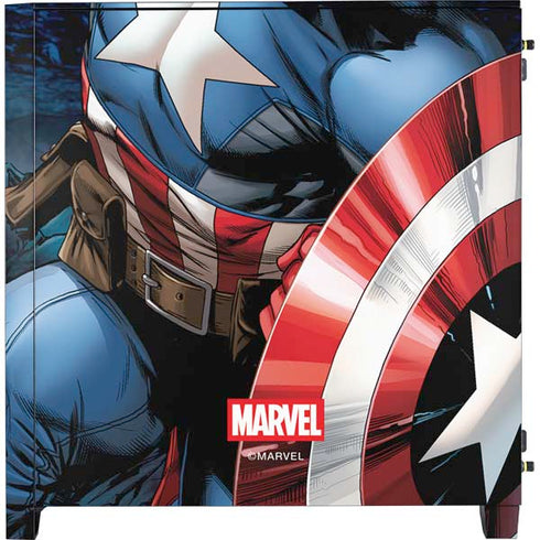 Marvel Captain America Portrait Corsair 4000D Tempered Glass Mid-Tower ATX Case Skin
