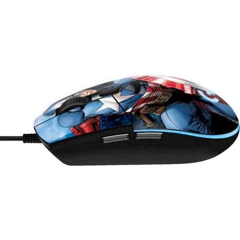 Marvel Captain America Portrait G203 Prodigy RGB Wired Gaming Mouse Skin