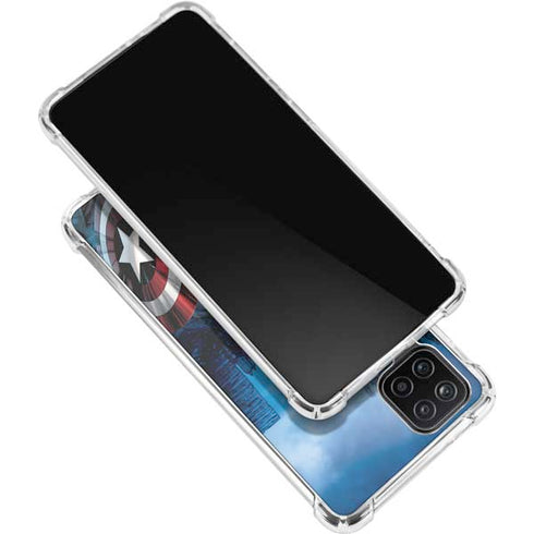 Marvel Captain America Portrait Galaxy A12 Clear Case