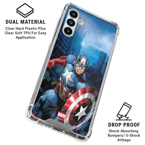 Marvel Captain America Portrait Galaxy A13 5G Clear Case