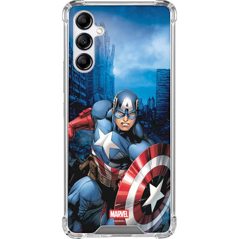 Marvel Captain America Portrait Galaxy A14 5G Clear Case