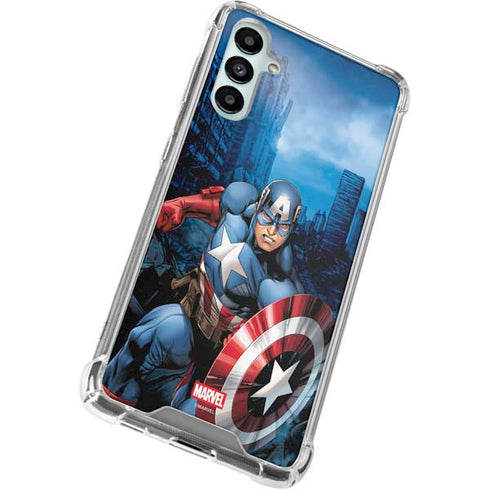 Marvel Captain America Portrait Galaxy A14 5G Clear Case