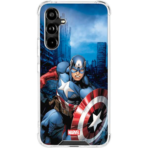 Marvel Captain America Portrait Galaxy A54 5G Clear Case