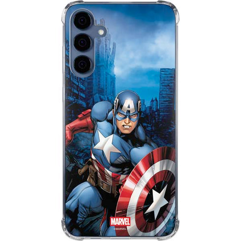 Marvel Captain America Portrait Galaxy A55 5G Clear Case