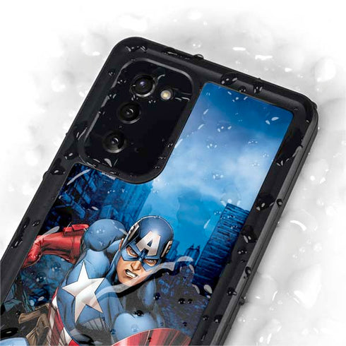 Marvel Captain America Portrait Galaxy Note20 5G Waterproof Case