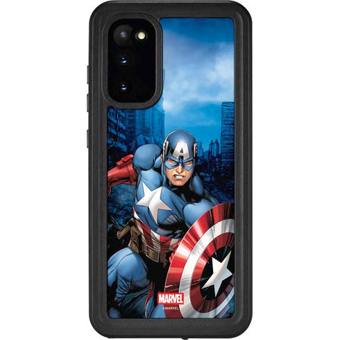 Marvel Captain America Portrait Galaxy S20 Waterproof Case