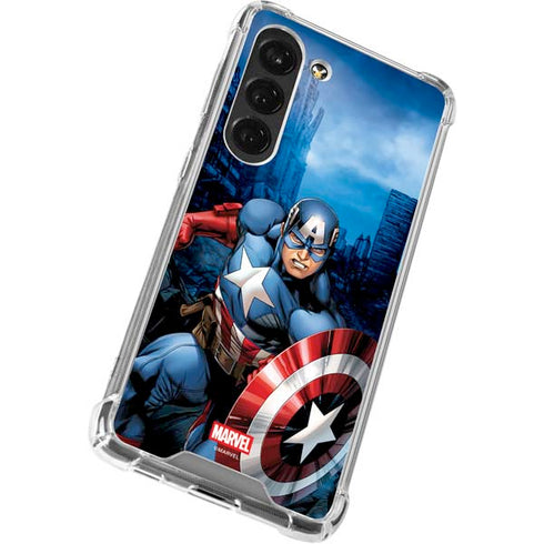 Marvel Captain America Portrait Galaxy S23 Clear Case