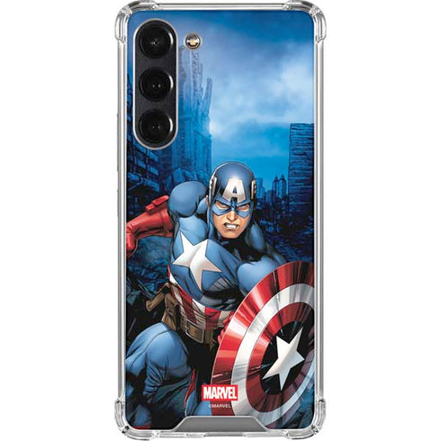 Marvel Captain America Portrait Galaxy S23 Plus Clear Case