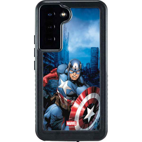 Marvel Captain America Portrait Galaxy S23 Plus Waterproof Case