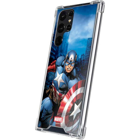 Marvel Captain America Portrait Galaxy S23 Ultra Clear Case