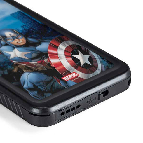Marvel Captain America Portrait Galaxy S23 Waterproof Case