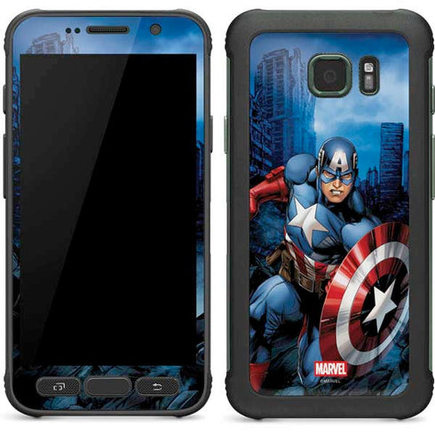 Marvel Captain America Portrait Galaxy S7 Active Skin