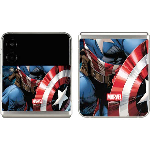 Marvel Captain America Portrait Galaxy Z Flip3 5G Skin