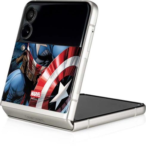 Marvel Captain America Portrait Galaxy Z Flip3 5G Skin