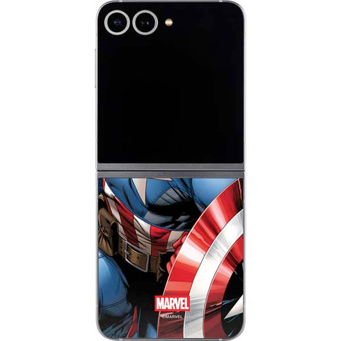 Marvel Captain America Portrait Galaxy Z Flip6 Skin