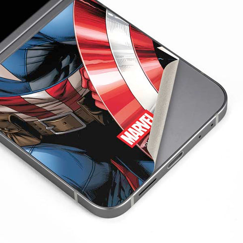 Marvel Captain America Portrait Galaxy Z Flip6 Skin