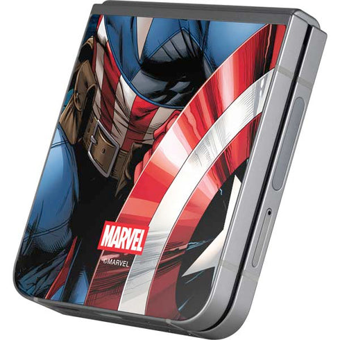 Marvel Captain America Portrait Galaxy Z Flip6 Skin