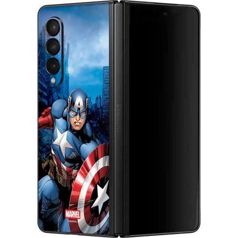 Marvel Captain America Portrait Galaxy Z Fold3 5G Skin