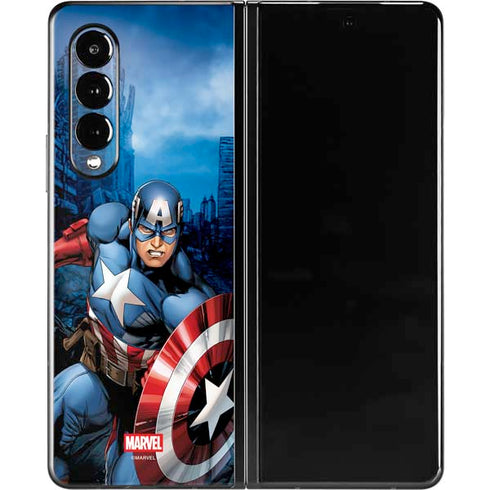 Marvel Captain America Portrait Galaxy Z Fold3 5G Skin