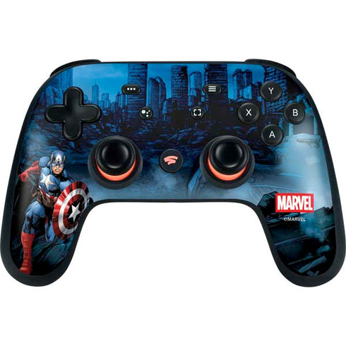 Marvel Captain America Portrait Google Stadia Controller Skin