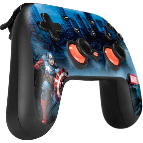 Marvel Captain America Portrait Google Stadia Controller Skin