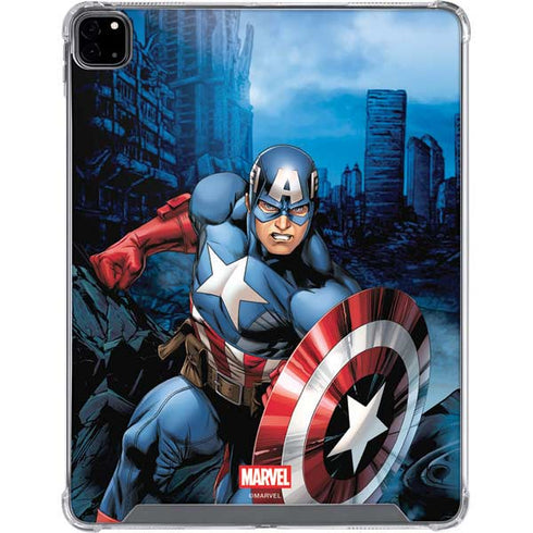 Marvel Captain America Portrait iPad Pro 12.9in (2020) Clear Case