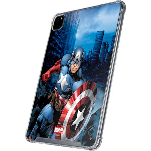 Marvel Captain America Portrait iPad Pro 12.9in (2020) Clear Case