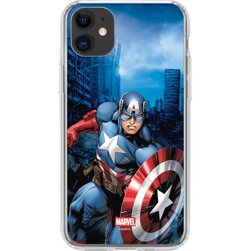 Marvel Captain America Portrait iPhone 11 Clear Case