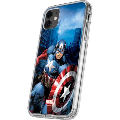 Marvel Captain America Portrait iPhone 11 Clear Case