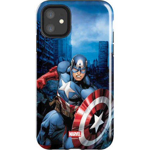 Marvel Captain America Portrait iPhone 11 Impact Case