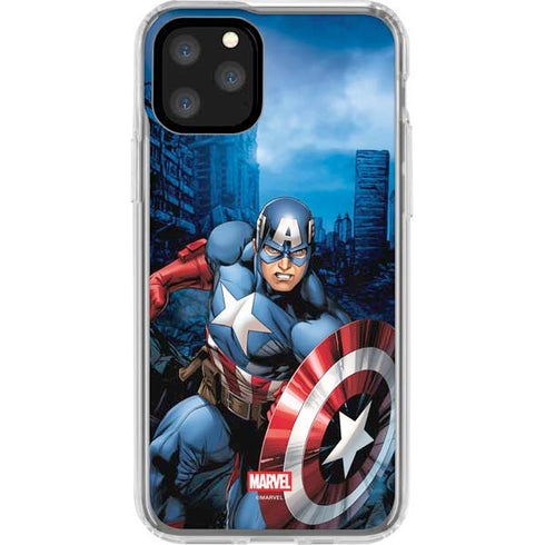 Marvel Captain America Portrait iPhone 11 Pro Clear Case